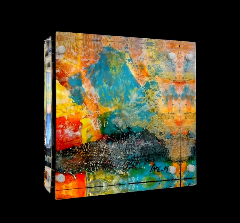 Schilderijtje achter plexiglas - S119